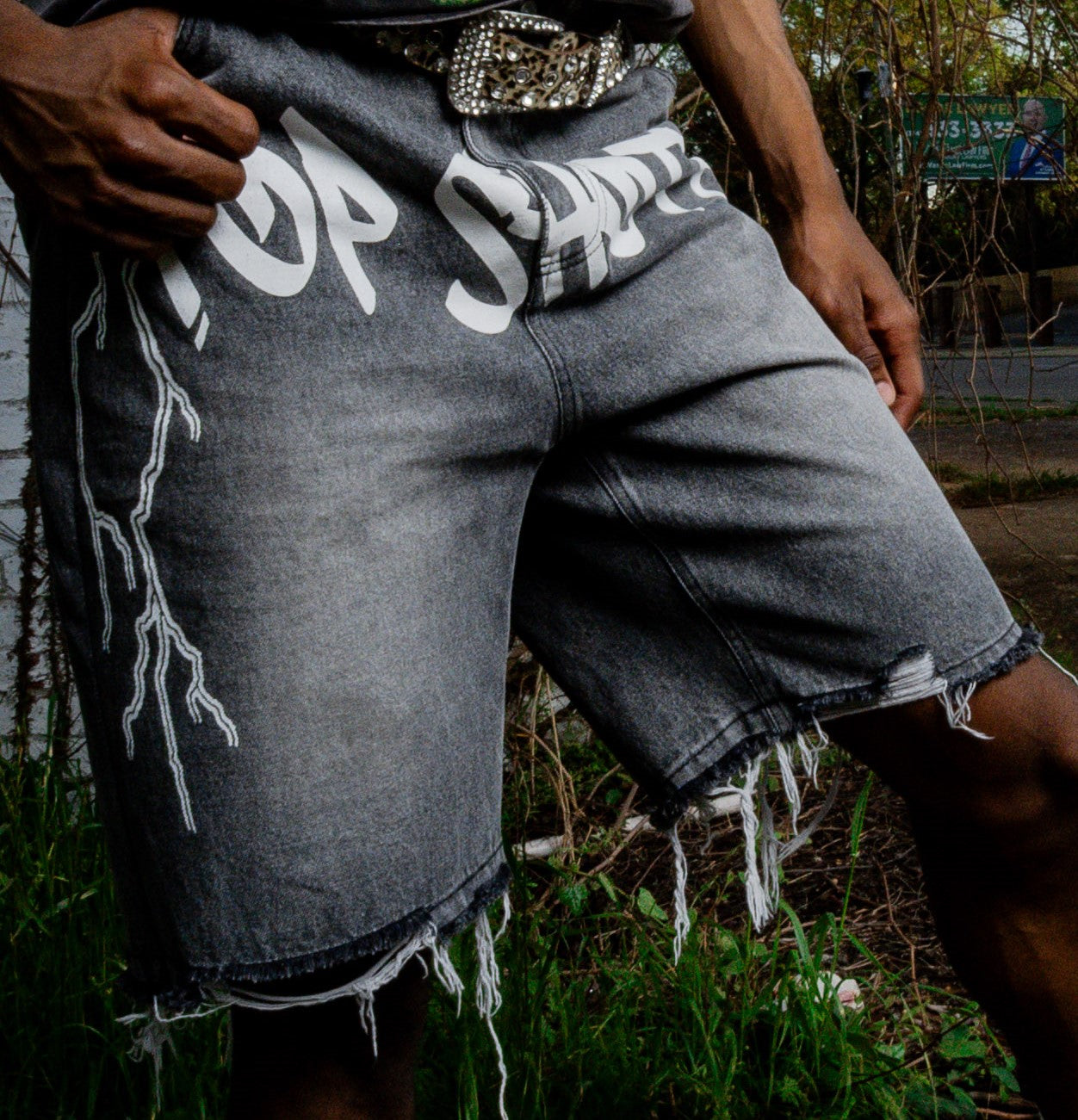 Gray Top Shotta Jorts